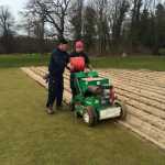 workers with tractor